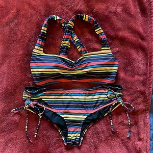 Roxy Striped Bikini, L
